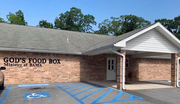 Exterior photograph of God's Food Box sponsored by CBG GMC, Inc. in DERIDDER LA